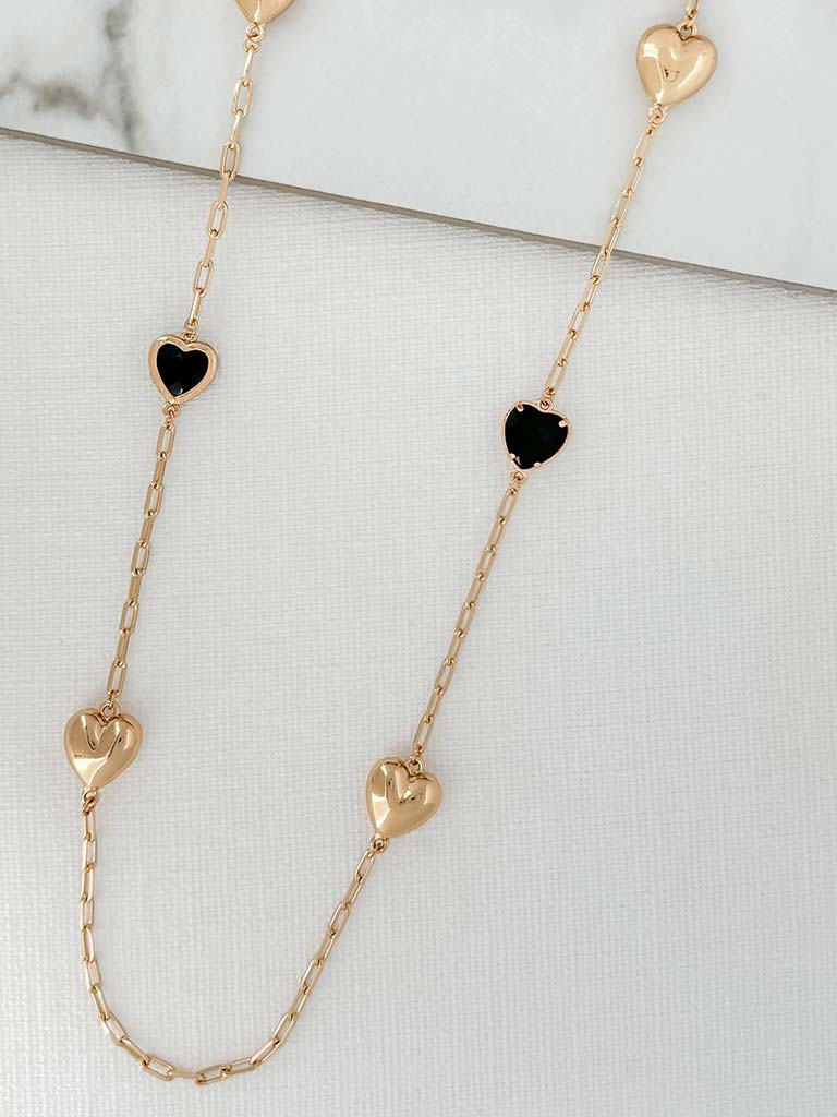 Envy Heart Chain Necklace - Gold