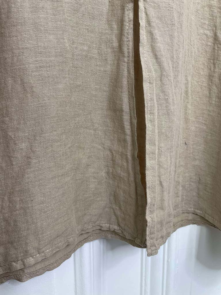 Collared Linen Dress - Sand