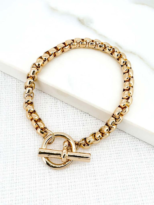 Envy T-Bar Chain Bracelet - Gold