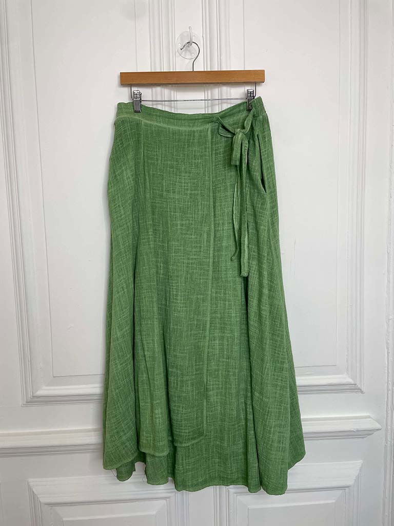 Vintage Wrap Skirt - Pistachio