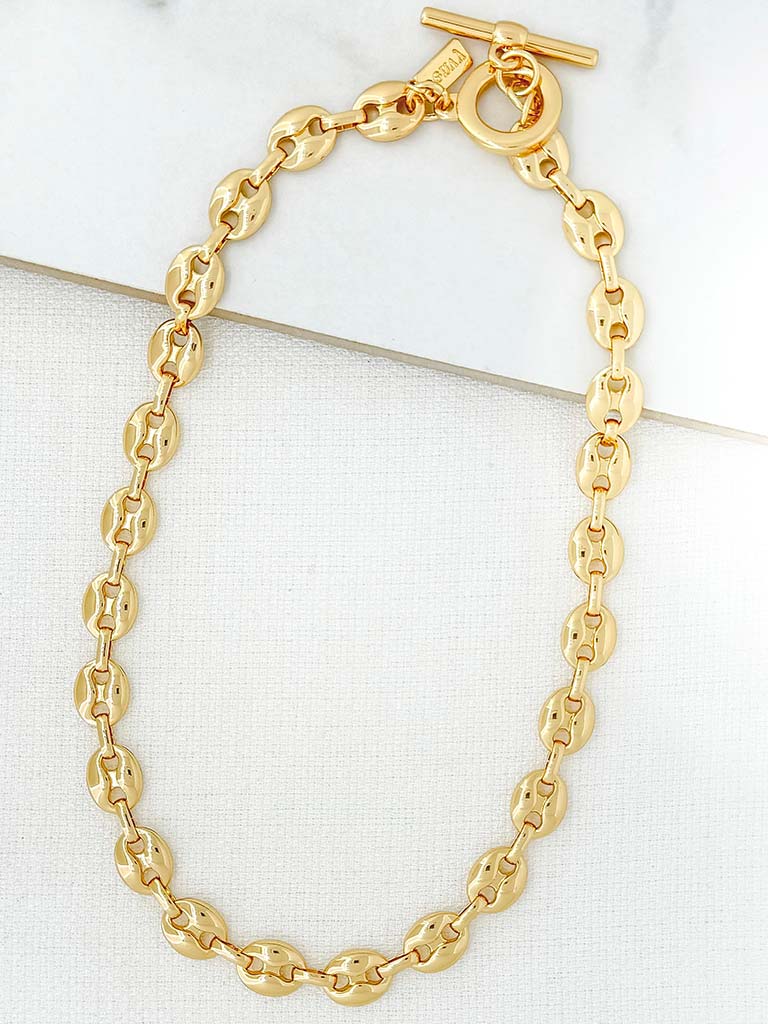 Envy Ellipse Link Necklace - Gold