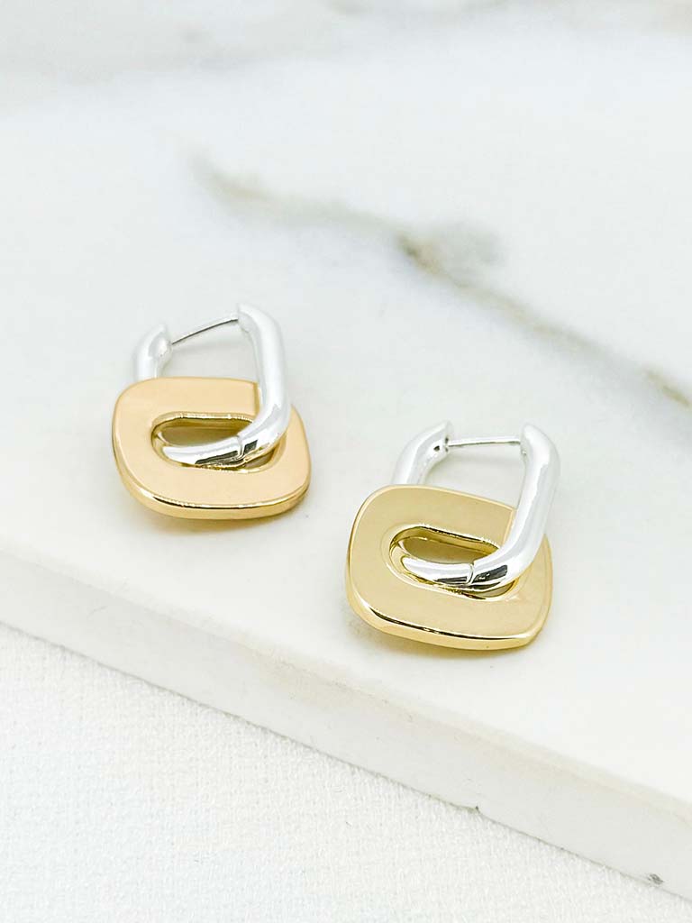 Envy Hoop Disc Earrings - Gold