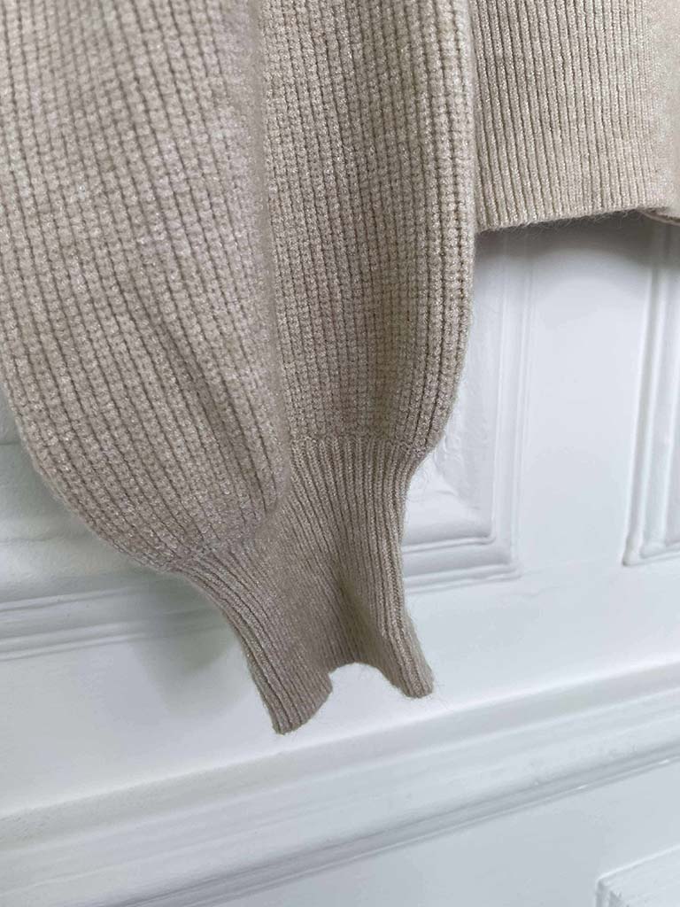 Polo Neck Knit - Stone