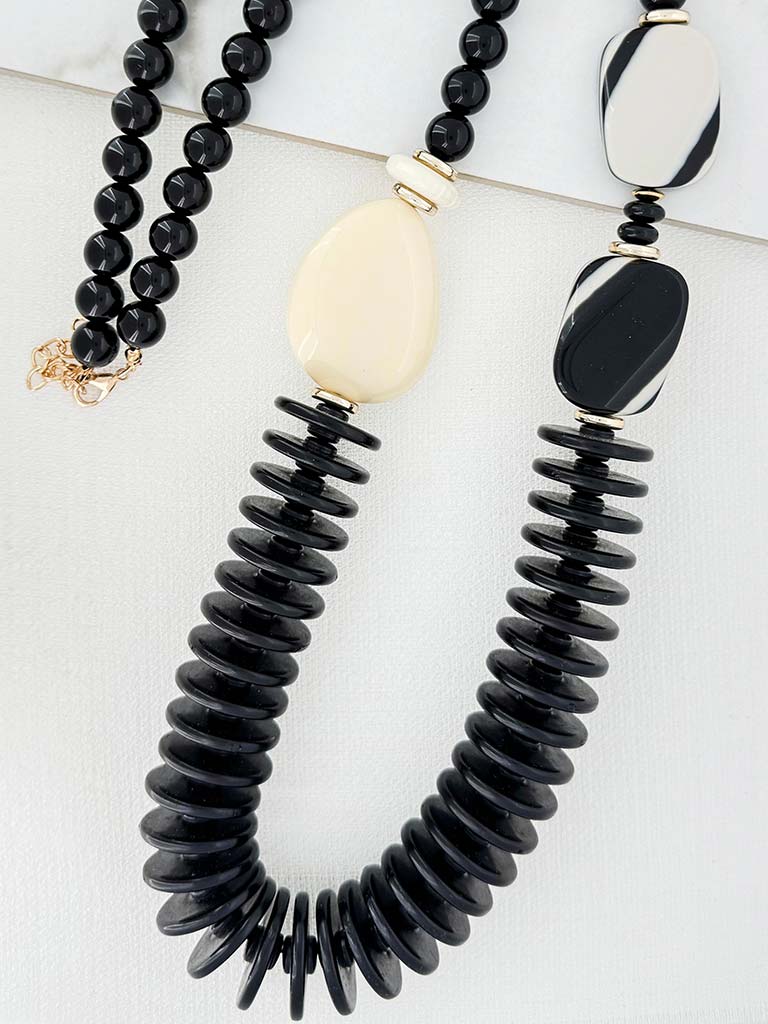 Envy Bead & Disc Statement Necklace