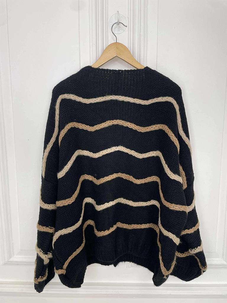Slouchy Wave Knit - Black