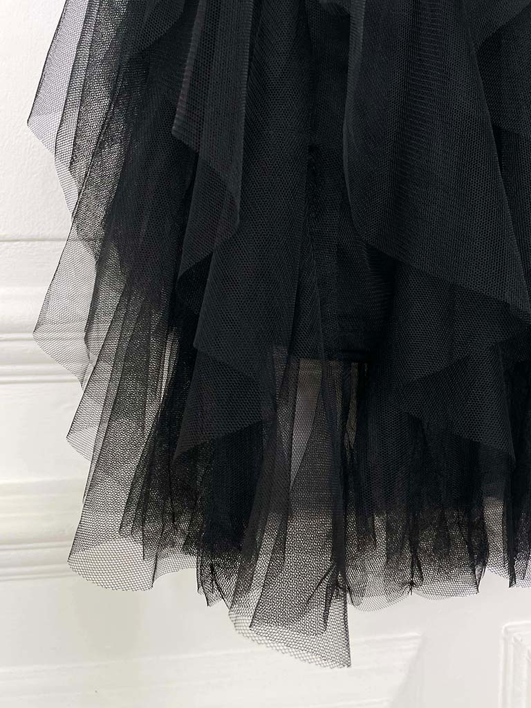 Layered Tulle Skirt - Black
