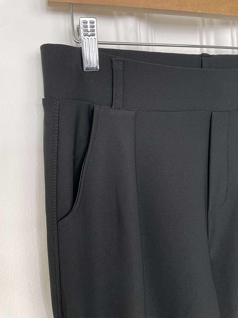 Scuba Wide Leg Trousers - Black