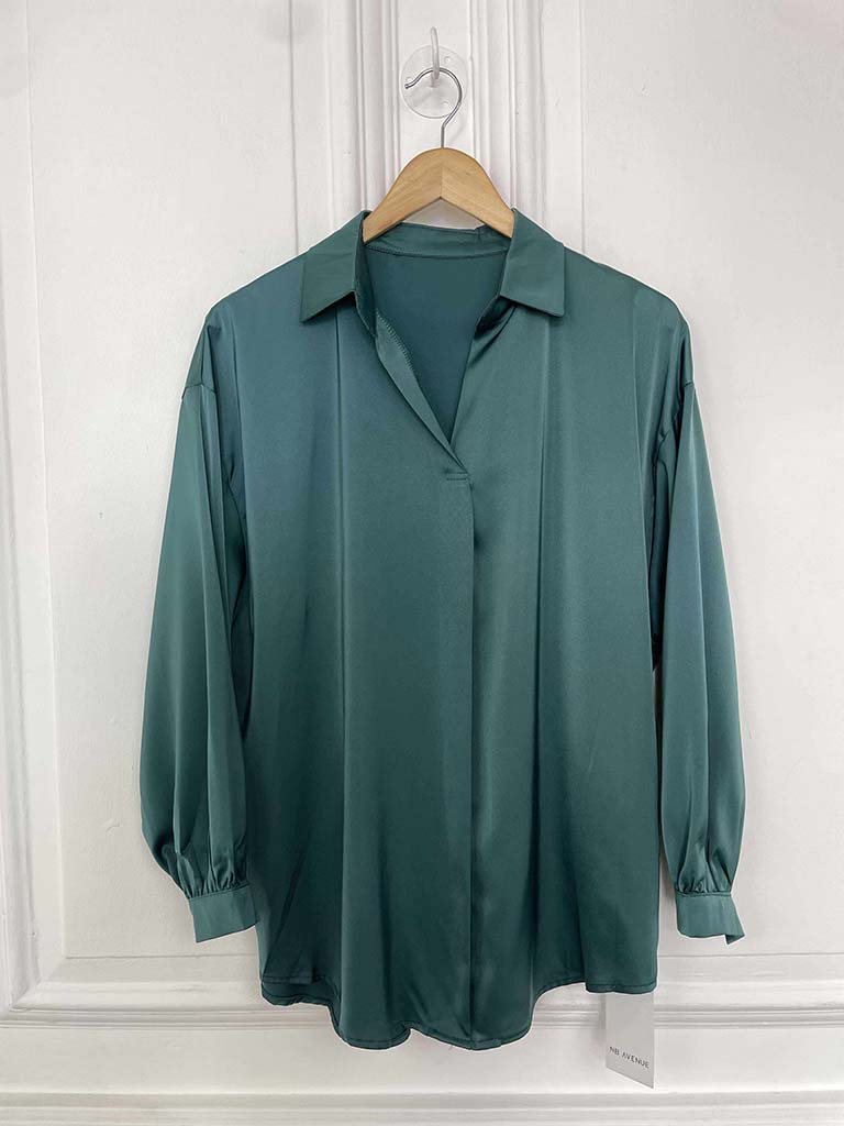 Fascino Silk Feel Blouse - Sea Green