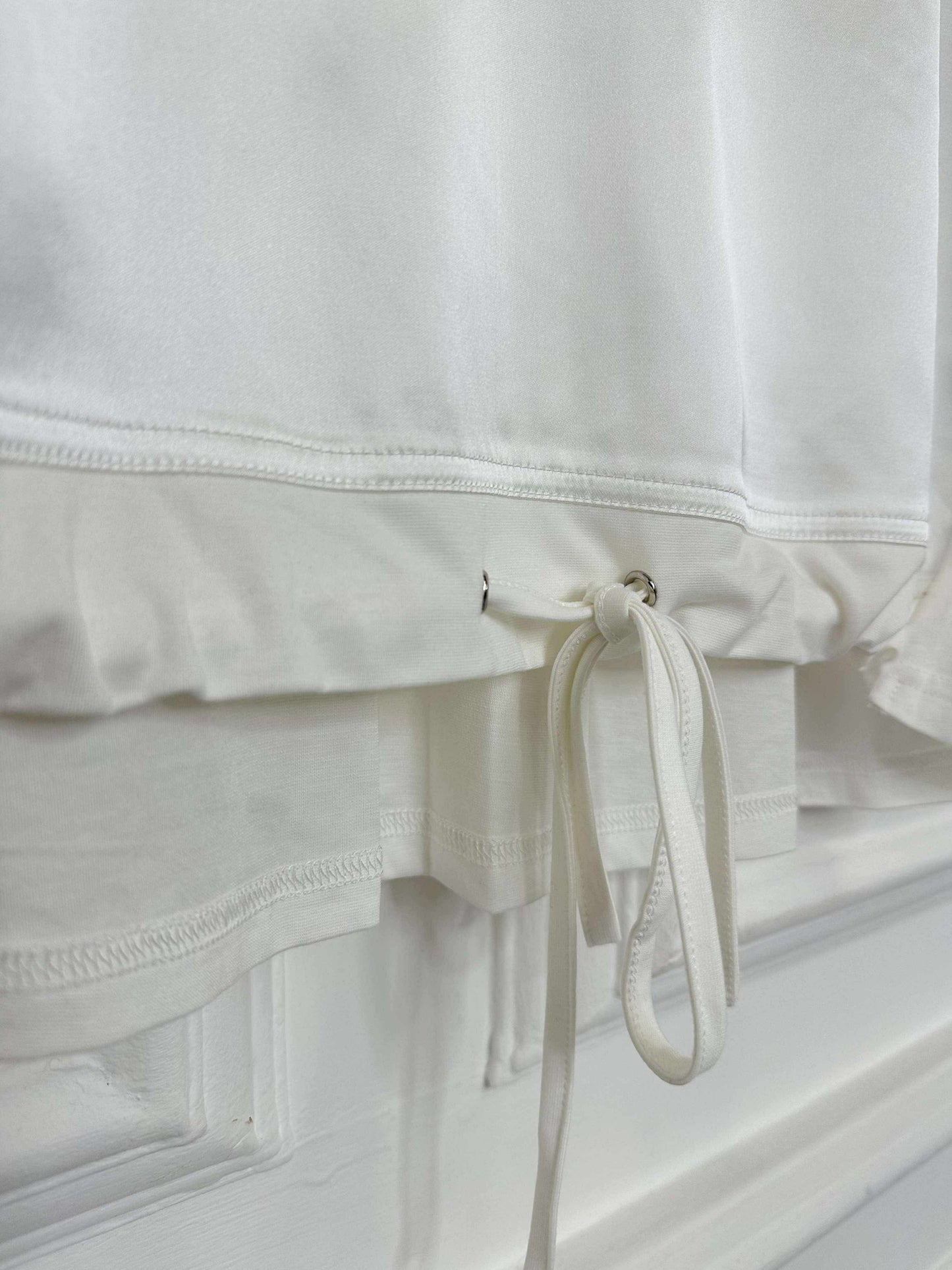 Malissa J Silk Feel Drawstring Vest - Warm White