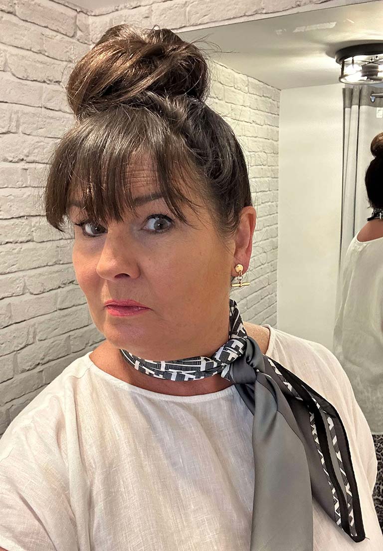 F-Logo Neckerchief - Black & Grey