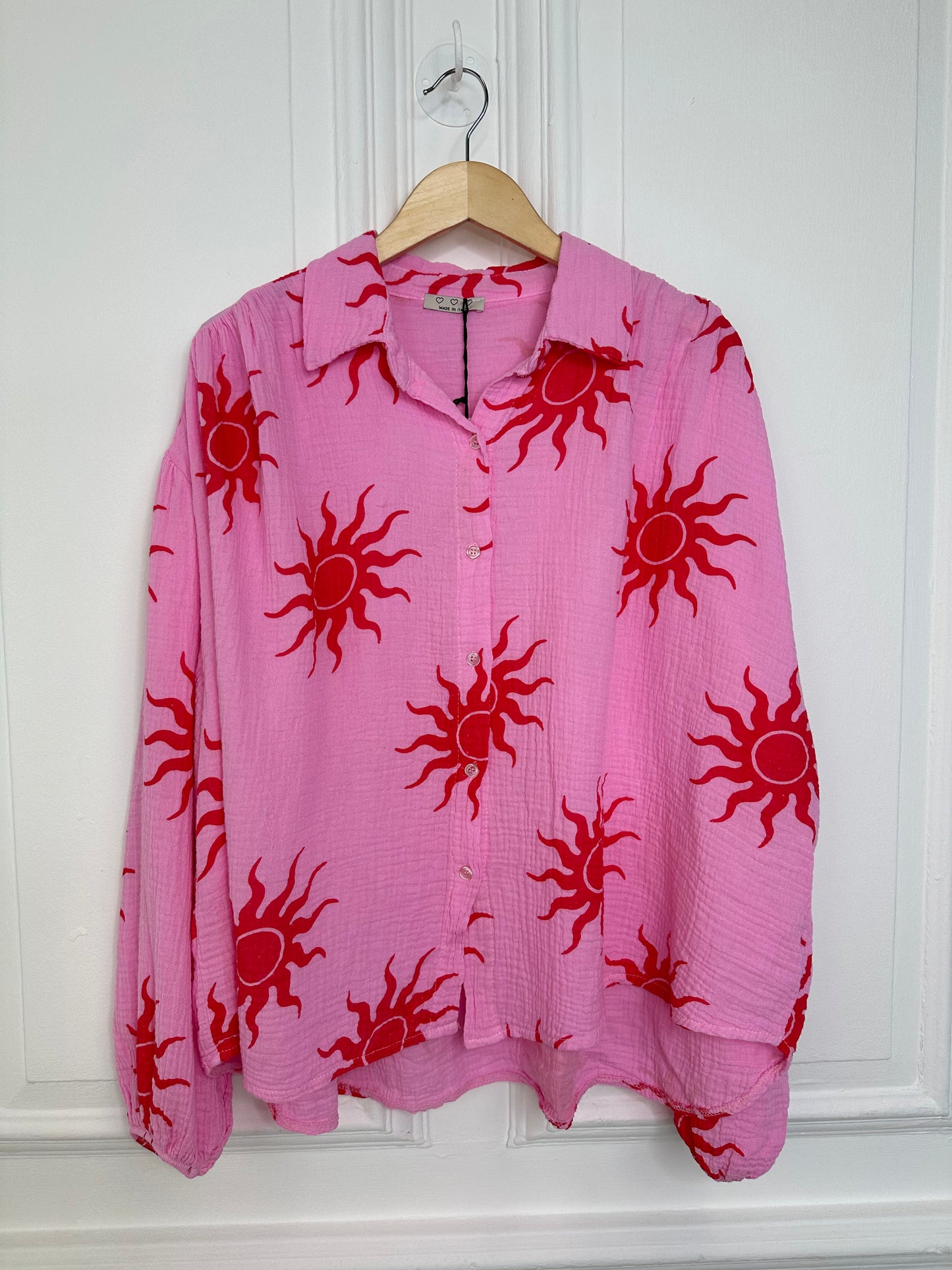 Sun Print Shirt - Cherry Sugar