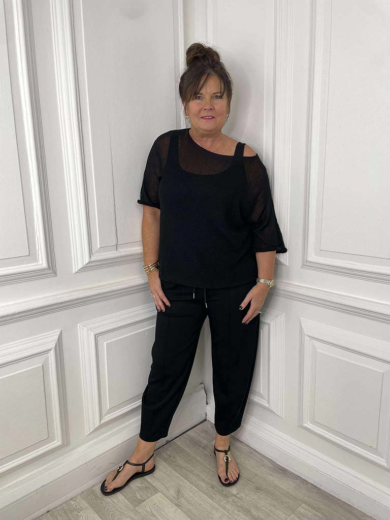 Boxy Fine Knit - Black