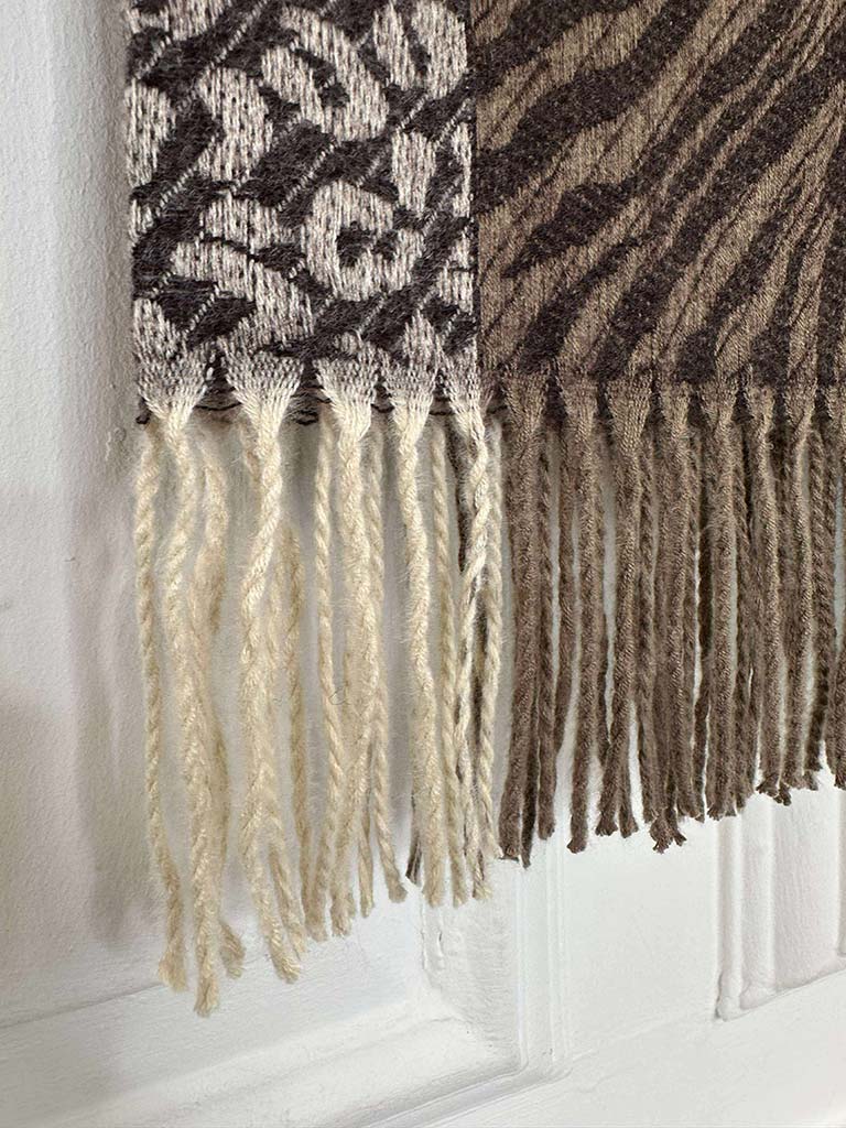 Animal Print Scarf - Caramel