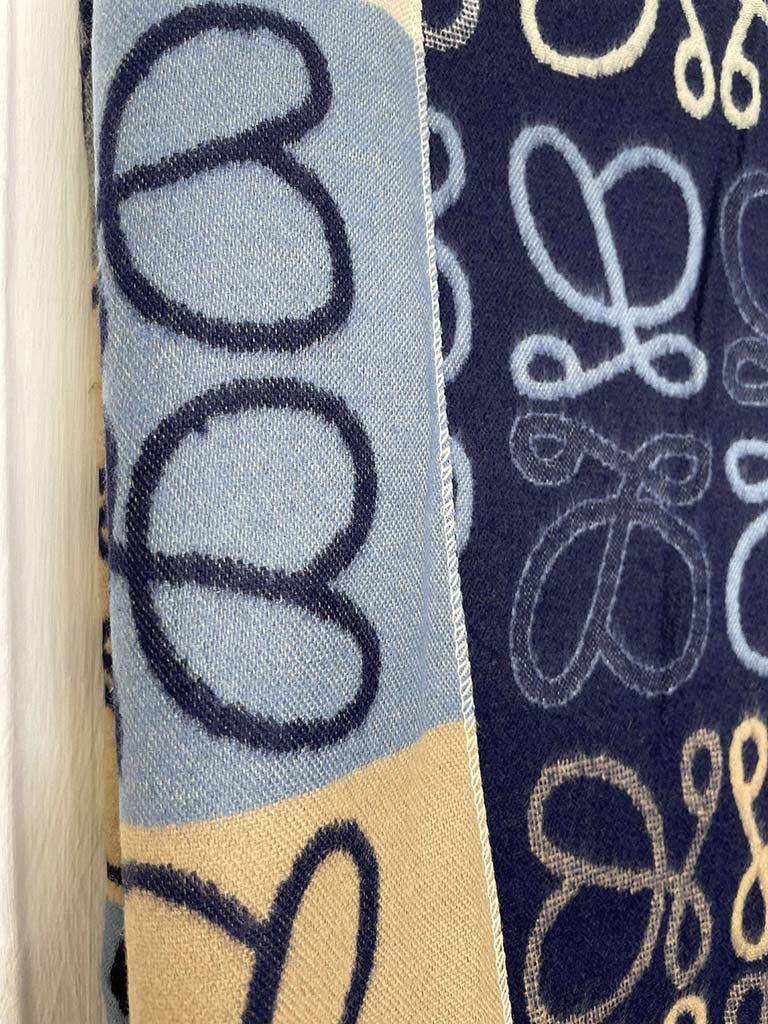 Malissa J Loop Print Scarf - Navy