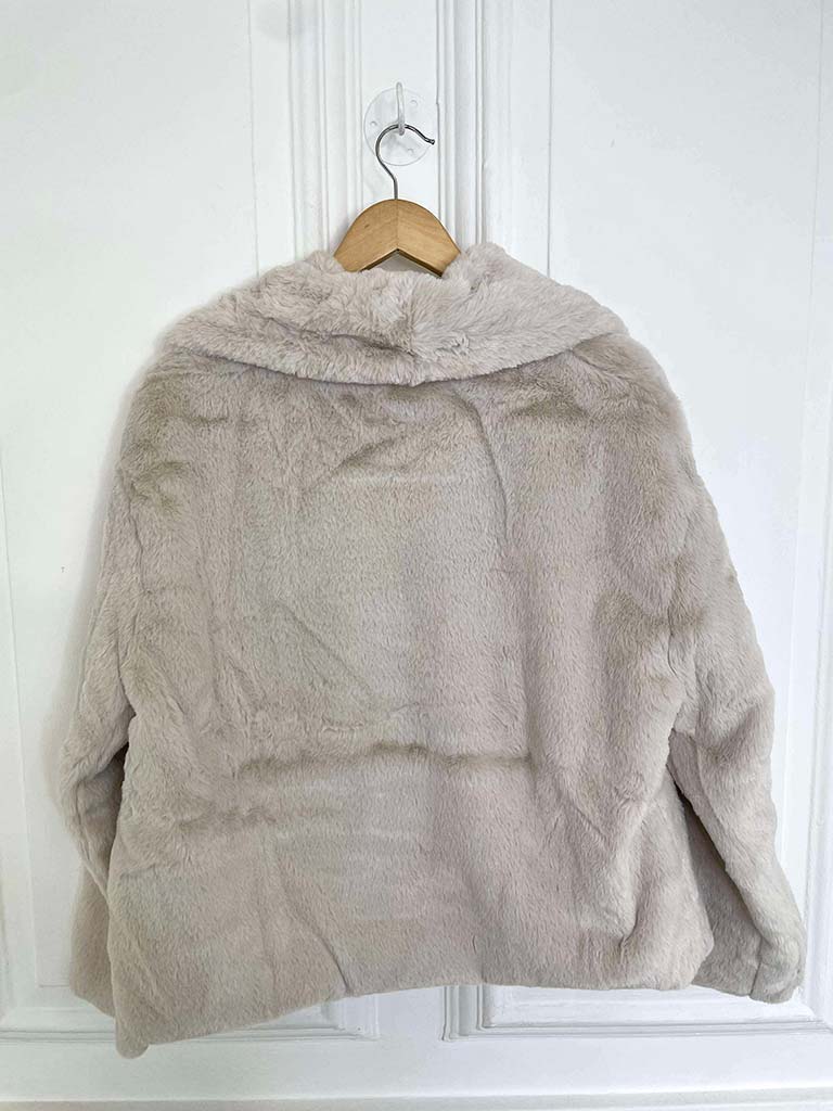 Luxe Faux Fur Jacket - Stone