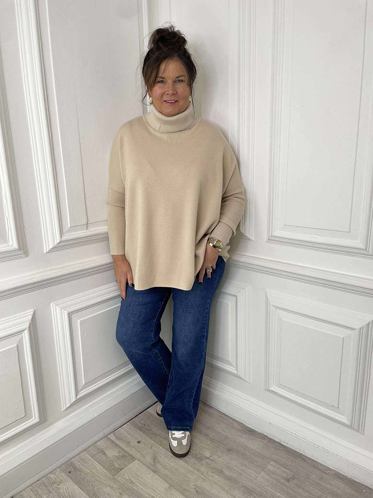 Boxy Polo Knit - Stone