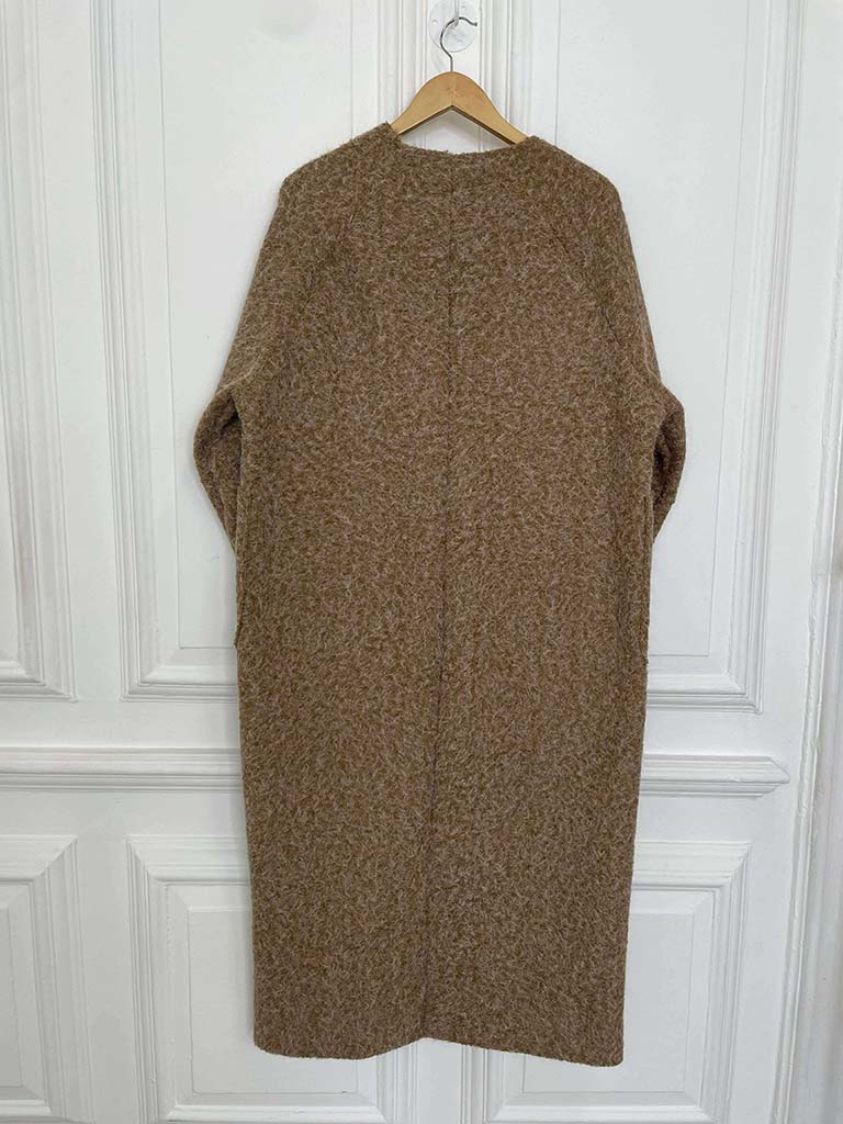 Edge to Edge Felted Coat - Tan