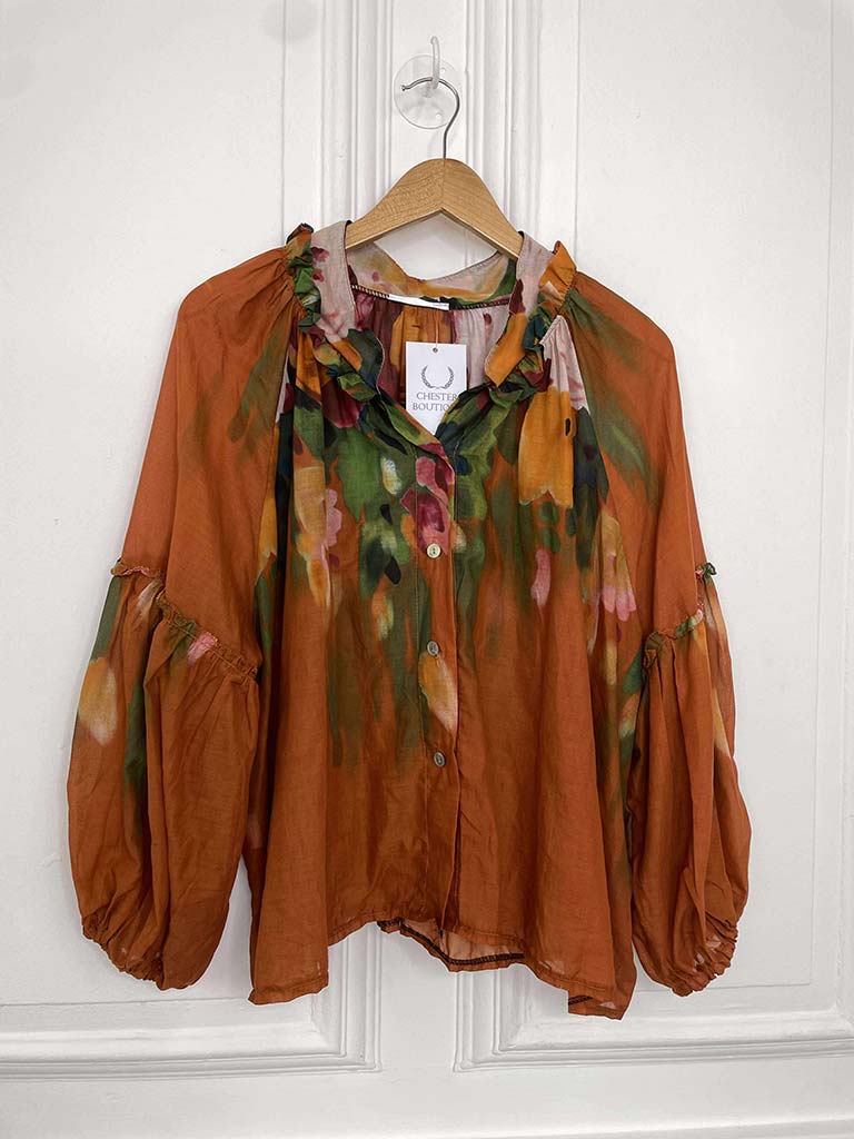 Floreale Artist Shirt - Burnt Sienna