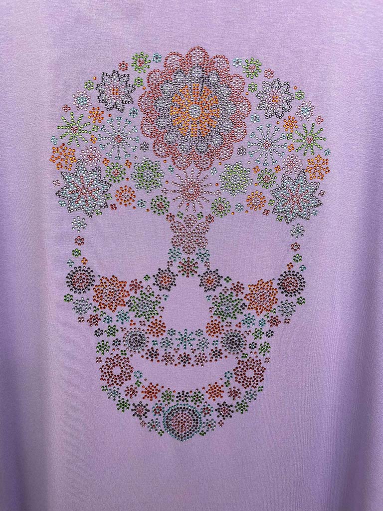 Malissa J Studded Skull Swing Tee - Lilac