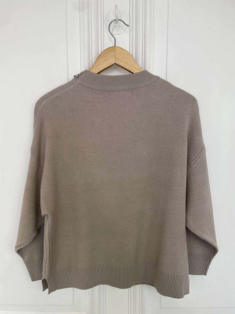 Malissa J Jewelled Knit - Stone