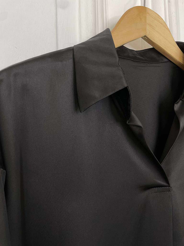Fascino Silk Feel Blouse - Black
