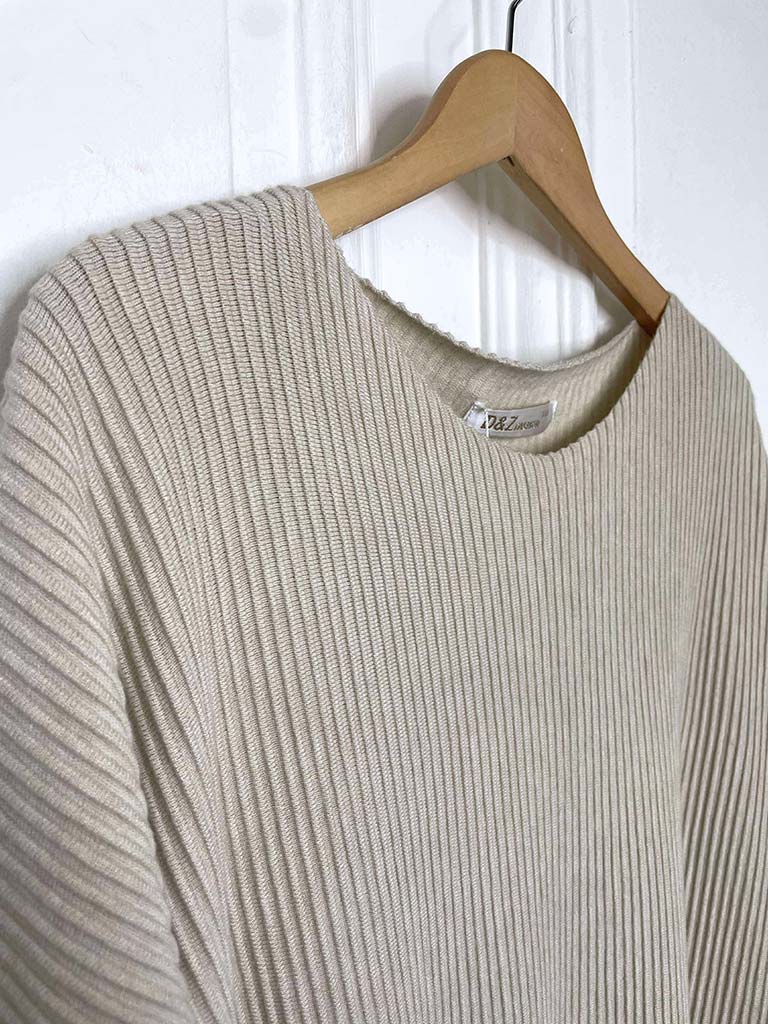 Relaxed Ribbed Knit - Stone