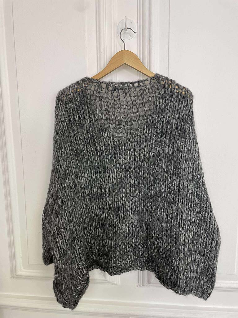 Slouchy Chunky Knit - Grey Marl