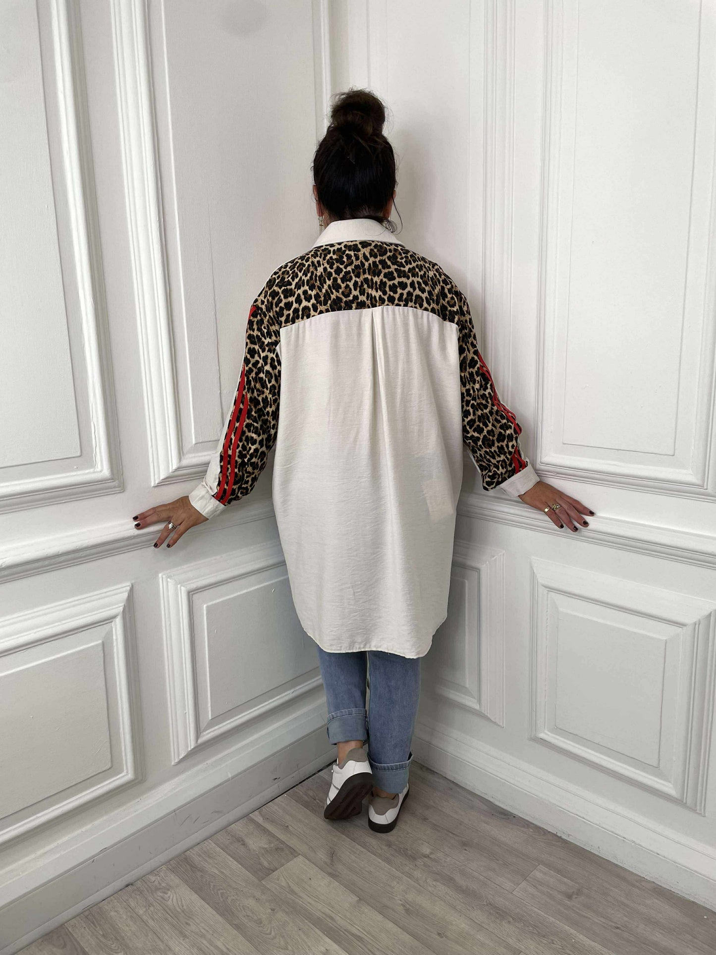 Leopard Side Stripe Shirt