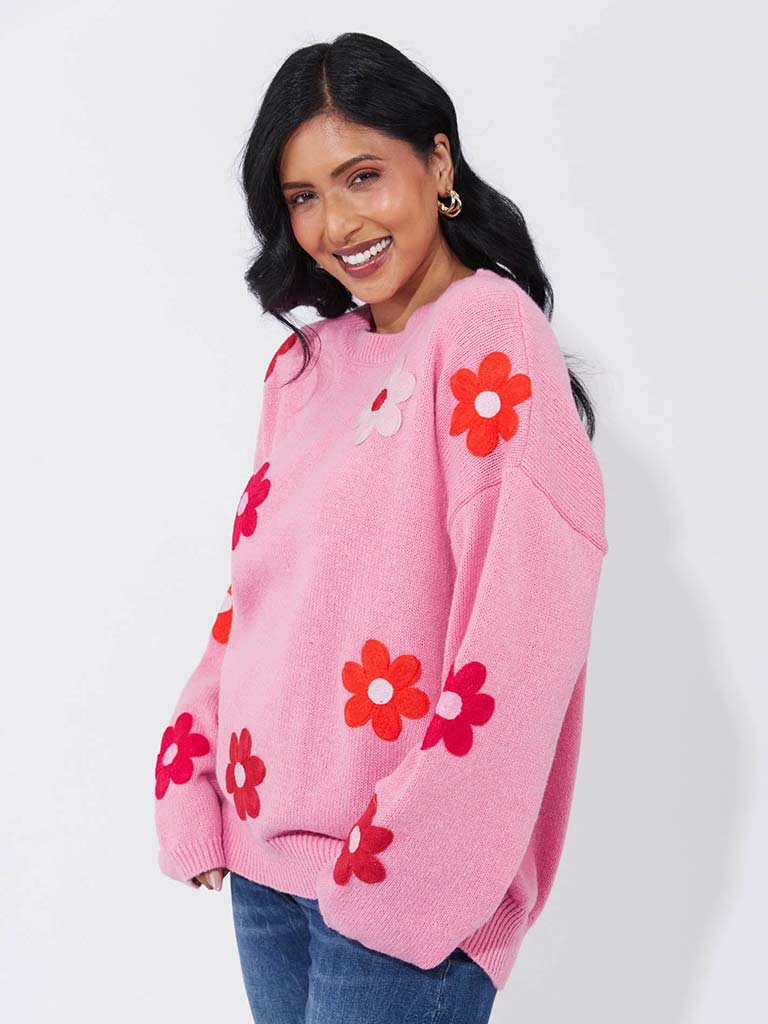 Haven Delphi Jumper - Chilli & Pink