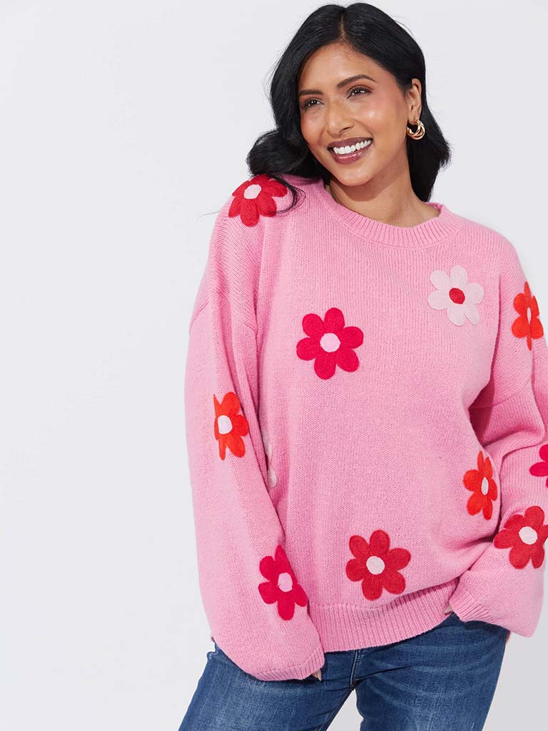 Haven Delphi Jumper - Chilli & Pink