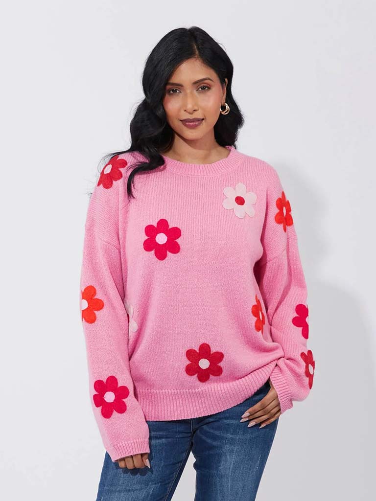 Haven Delphi Jumper - Chilli & Pink