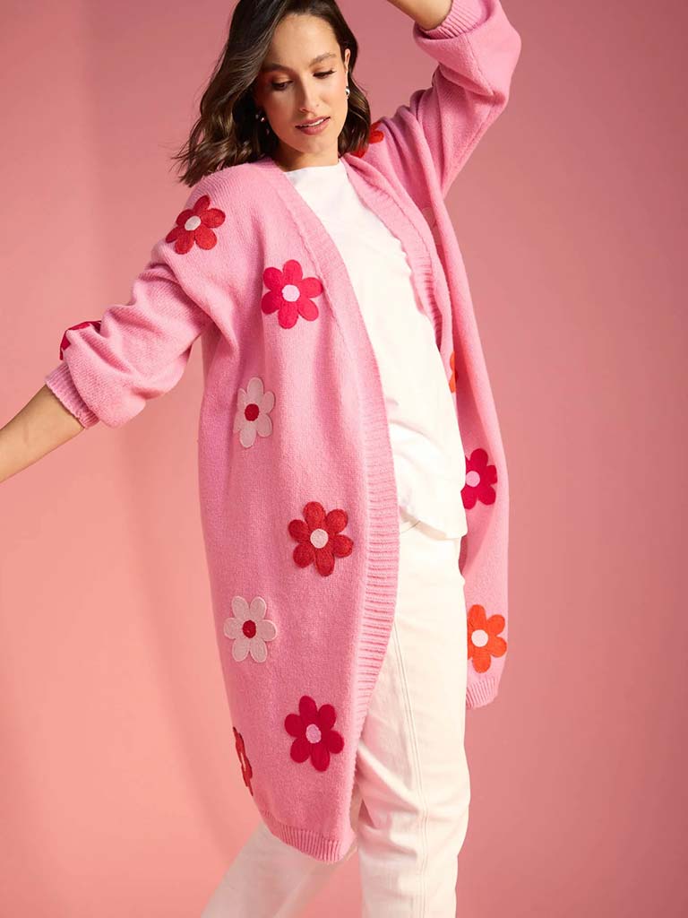 Haven Delphi Cardigan - Chilli & Pink