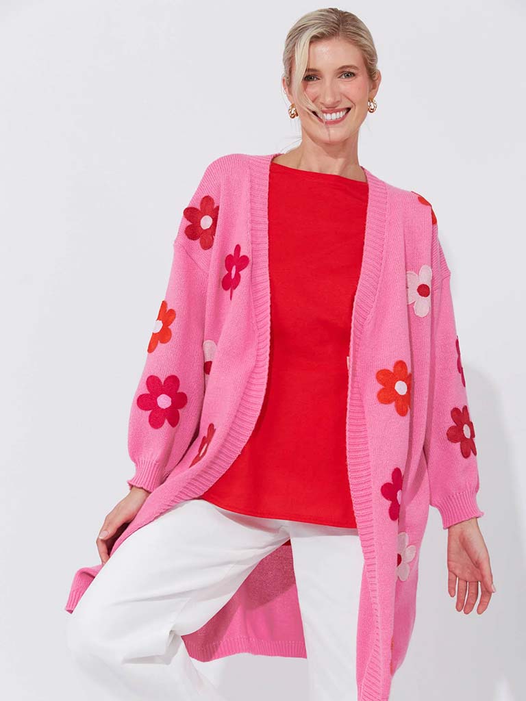 Haven Delphi Cardigan - Chilli & Pink