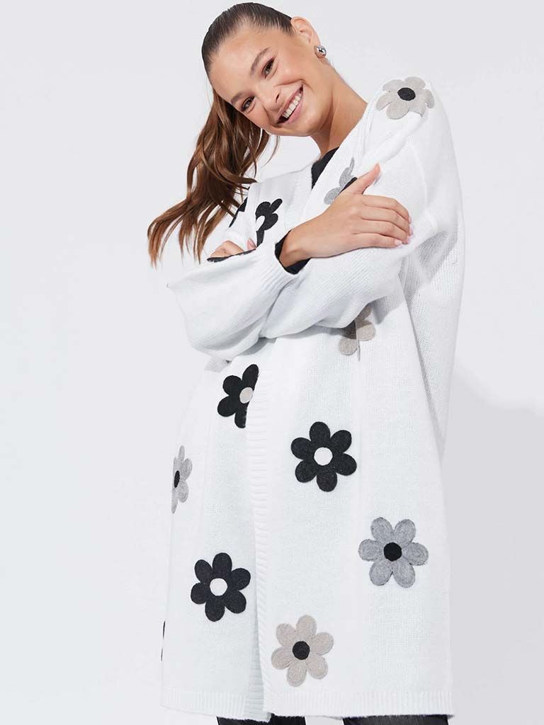 Haven Delphi Cardigan - White & Kohl