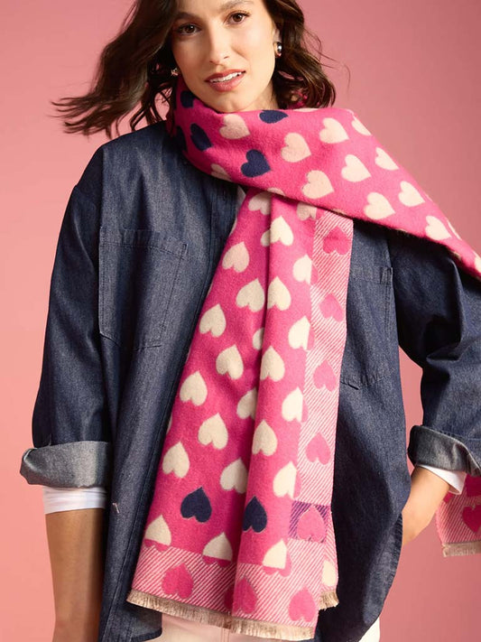 Haven Delphi Heart Scarf - Pink