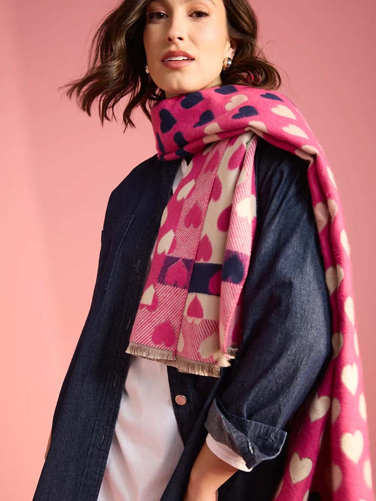 Haven Delphi Heart Scarf - Pink