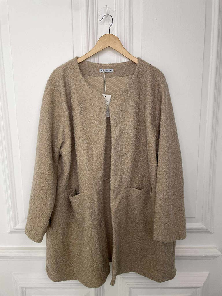 Boucle Corsage Jacket - Stone