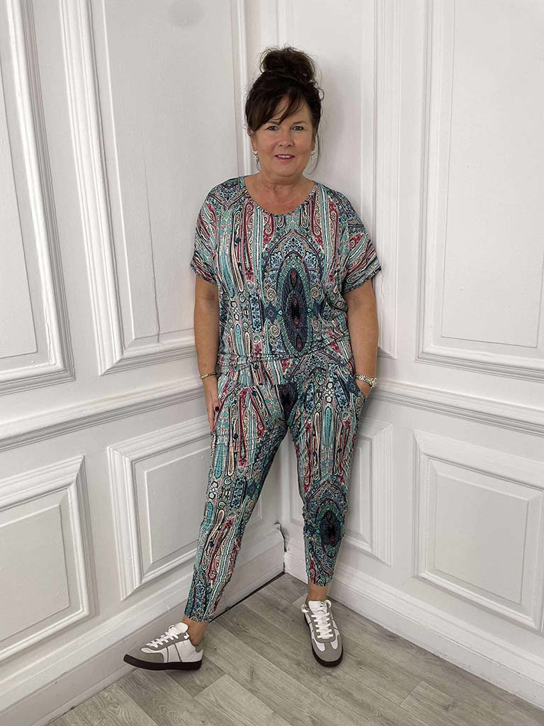 Malissa J Rococo Joggers - Aqua