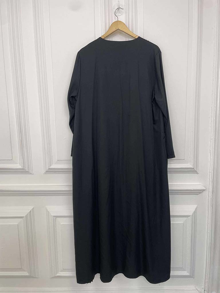 Long Pleated Jacket - Black