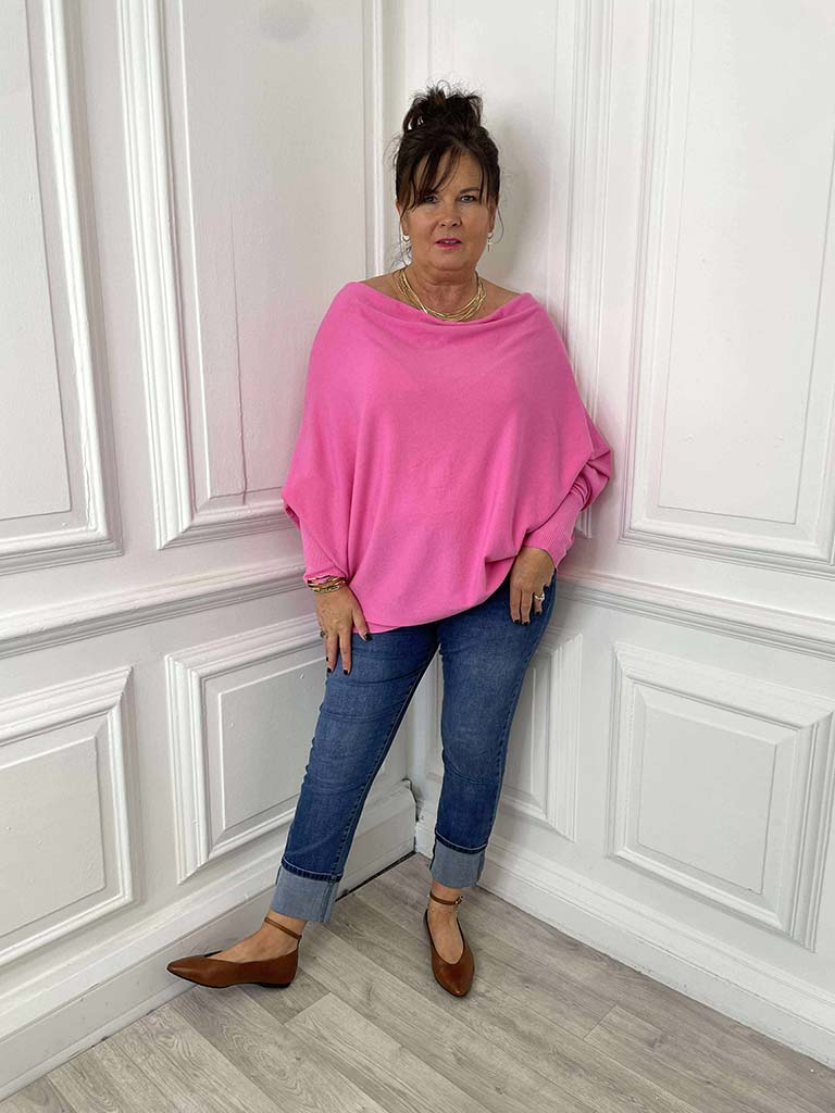 Malissa J Button Back Knit - Pink