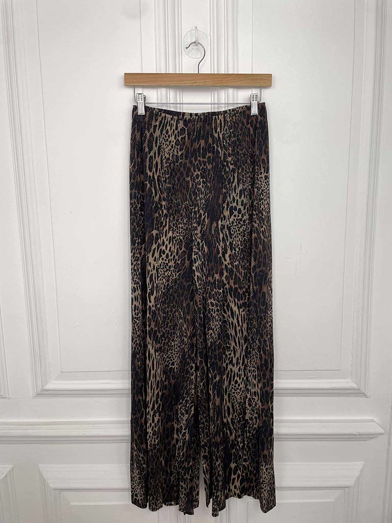 Malissa J Plissé Trousers - Leopard