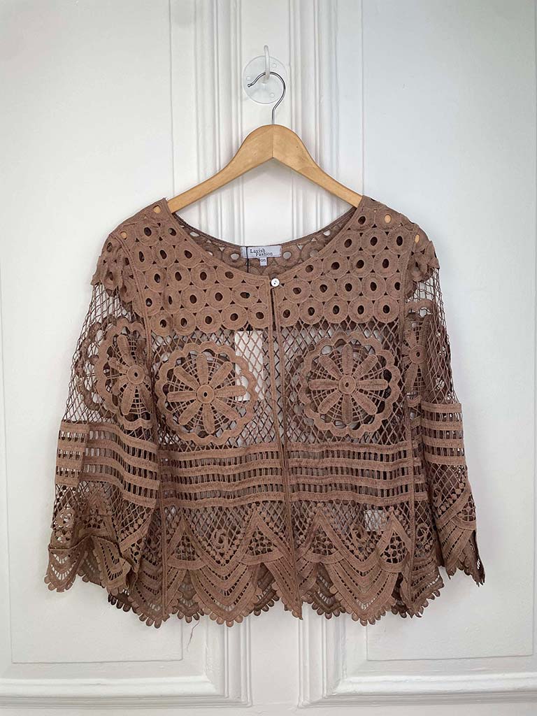 Crochet Jacket - Cinnamon
