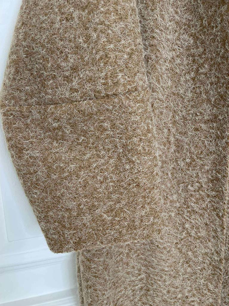 Edge to Edge Felted Coat - Tan