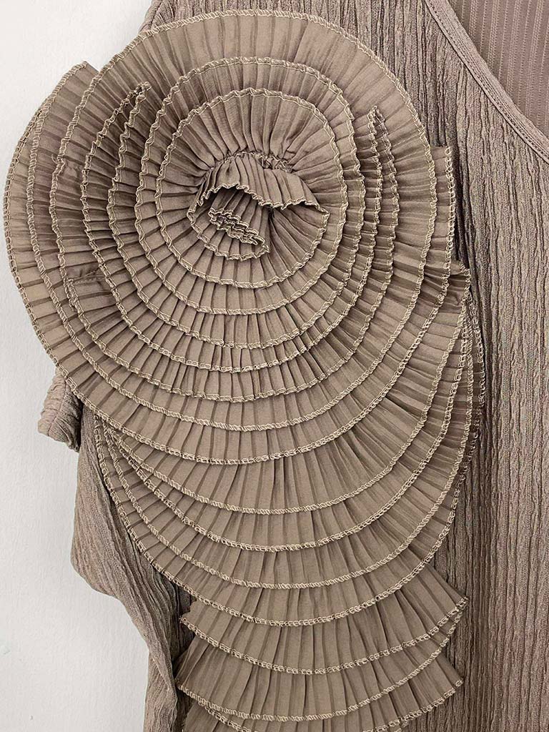 Malissa J Corsage Dress - Taupe
