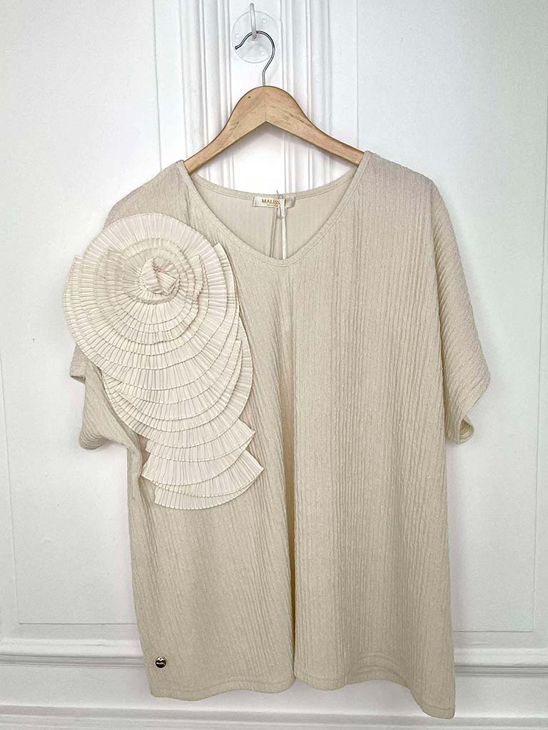 Malissa Corsage Top - Cream