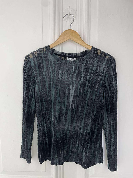 Croc Mesh Layering Top - Prussian