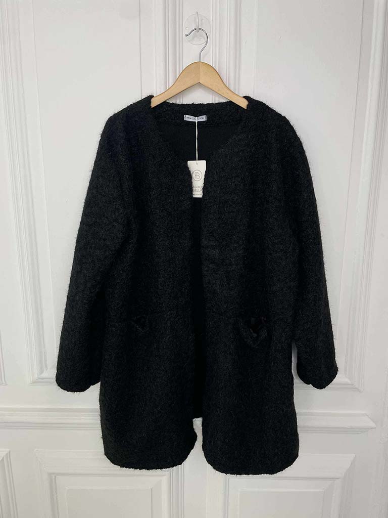 Boucle Corsage Jacket - Black