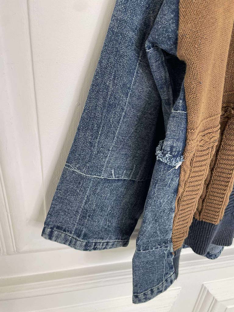 Denim Patchwork Knit
