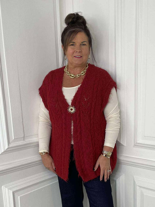 Knitted Tank Waistcoat - Ember