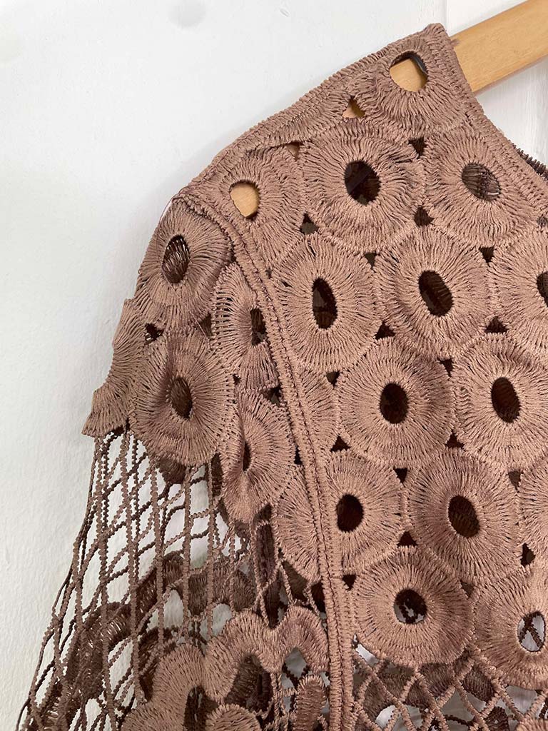 Crochet Jacket - Cinnamon